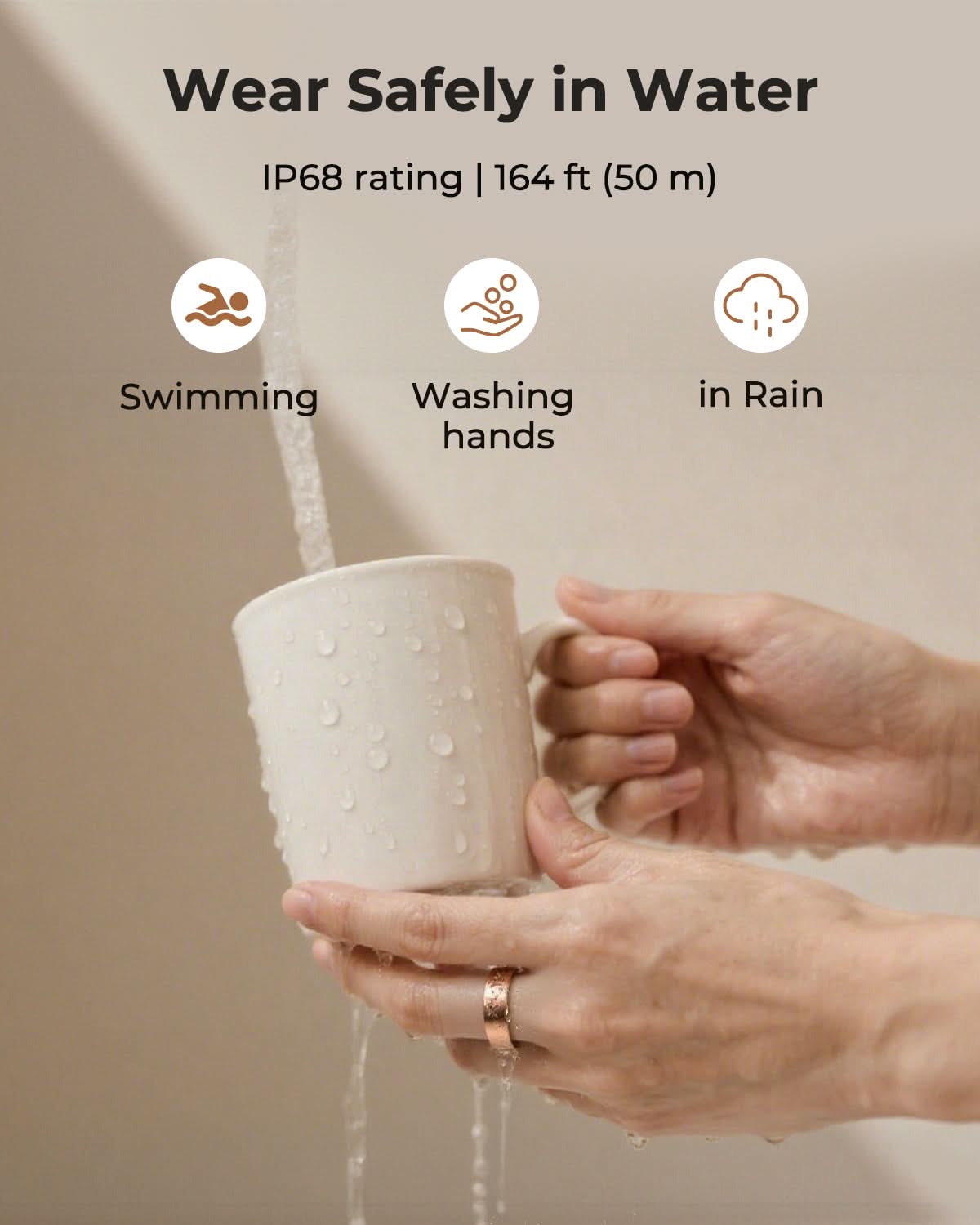 waterproof smart health ring