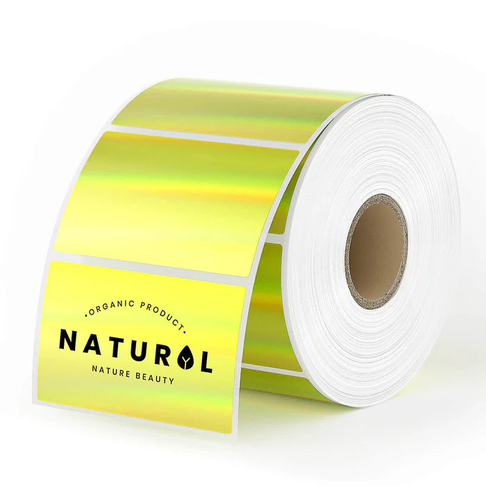 MUNBYN Holographic Gold Thermal Sticker Labels