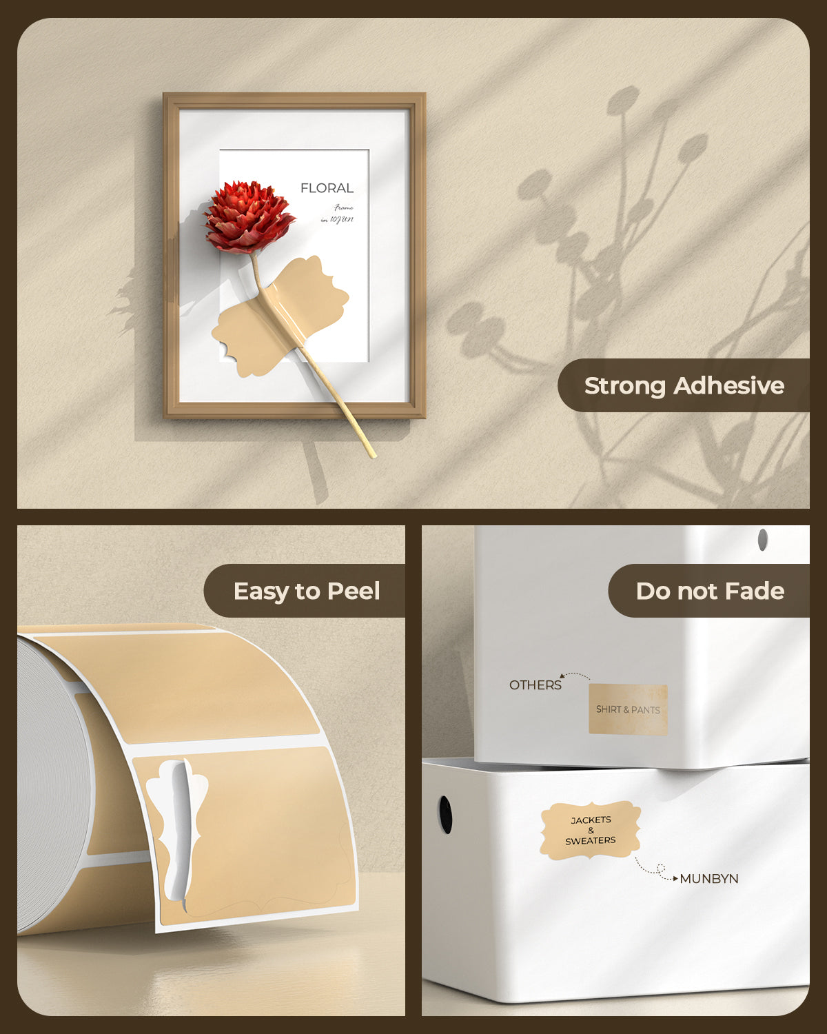 2.5" x 1.5" Kraft Labels