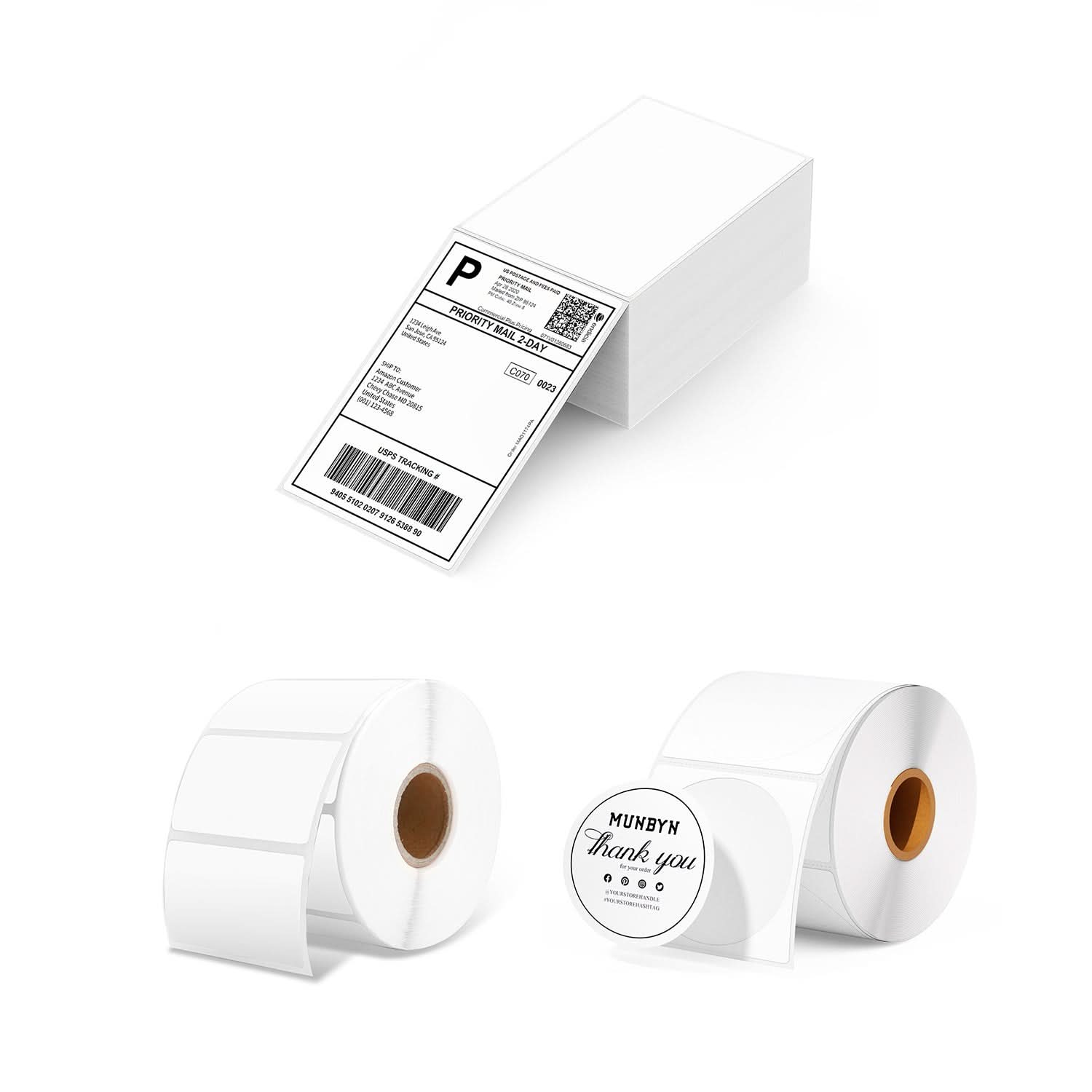 MUNBYN Beauty Branding Label Kit for Custom Packaging