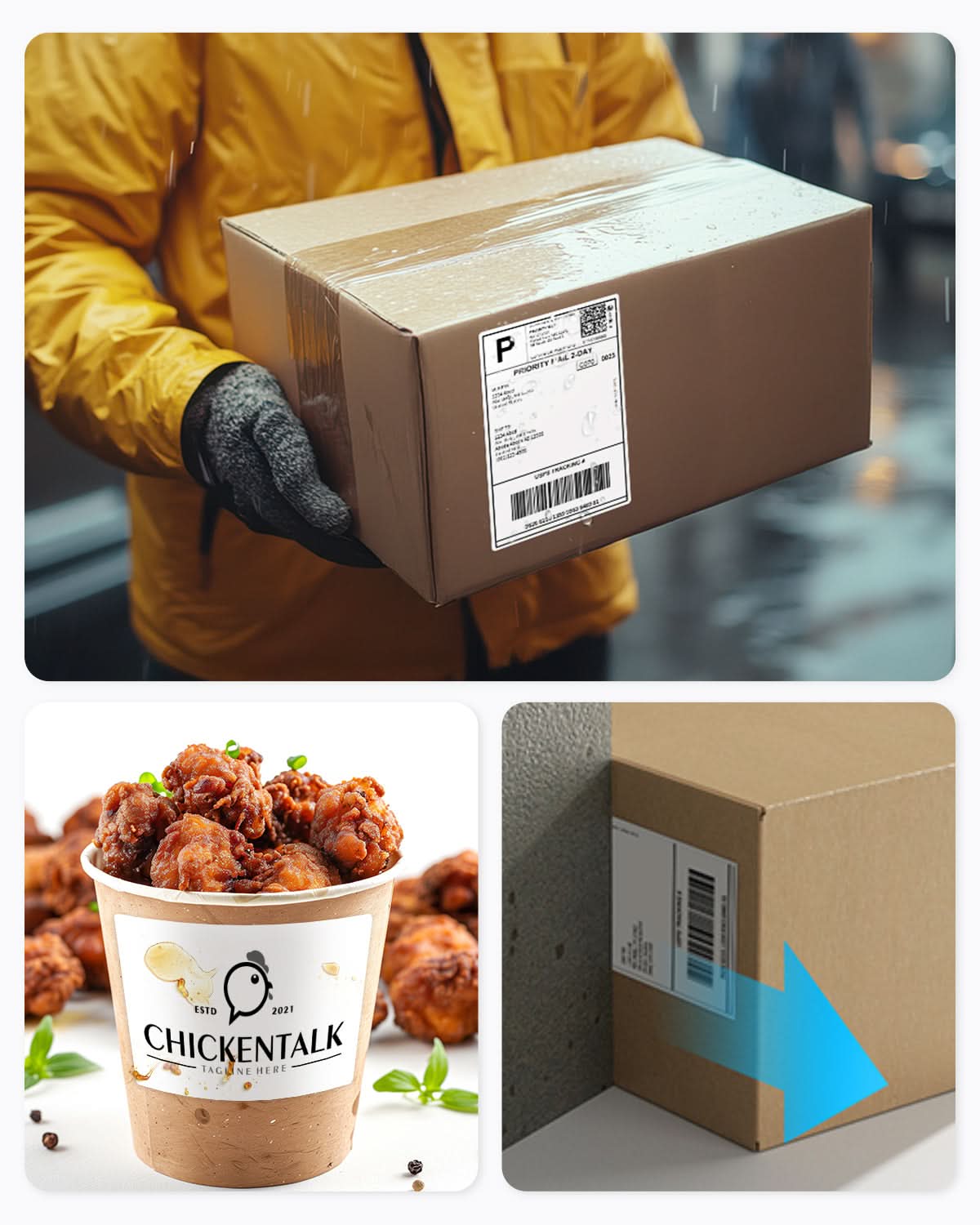 MUNBYN 4"x6" Fan-Fold Five-Proof Technology Direct Thermal Shipping Labels (380/Stack)