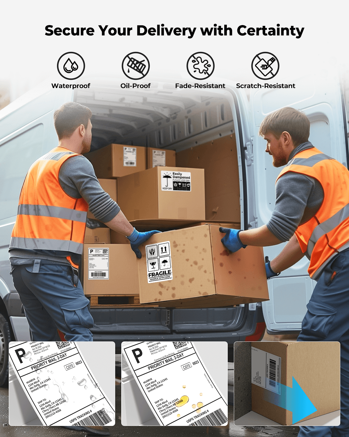 MUNBYN 4x6 shipping label printer paper for test quantity count, blank label sheets for label printing and labeling tasks