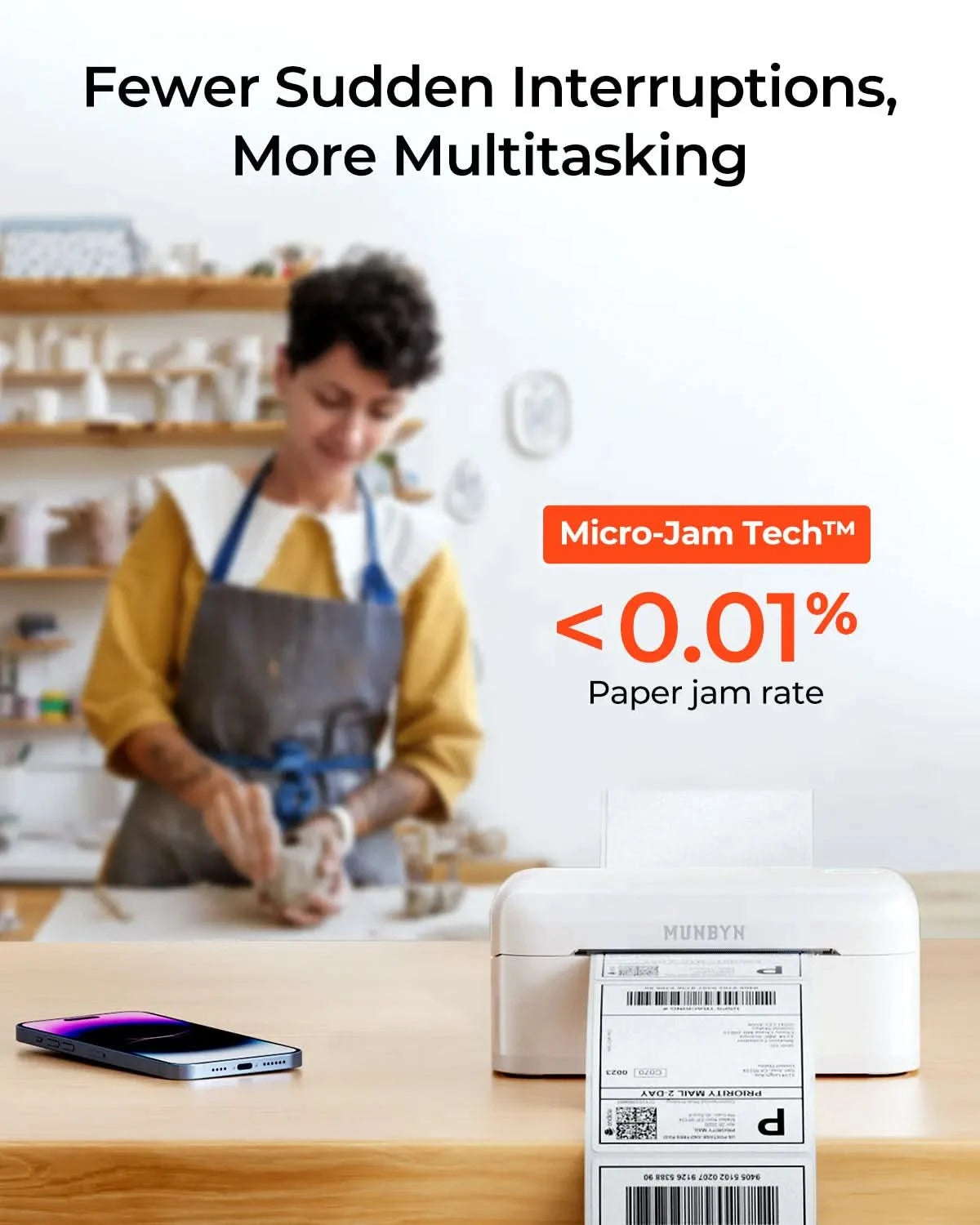 MUNBYN RealWriter 402B Bluetooth Thermal Label Printer Kit