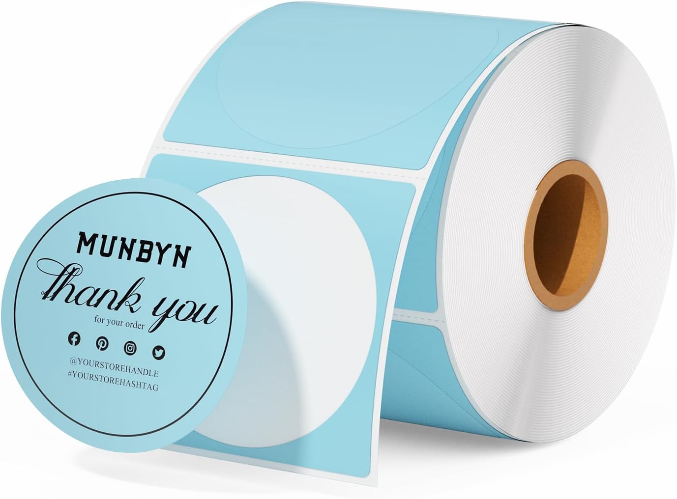 MUNBYN 2"x2" Generic Circle Series Thermal Labels (750/Roll)