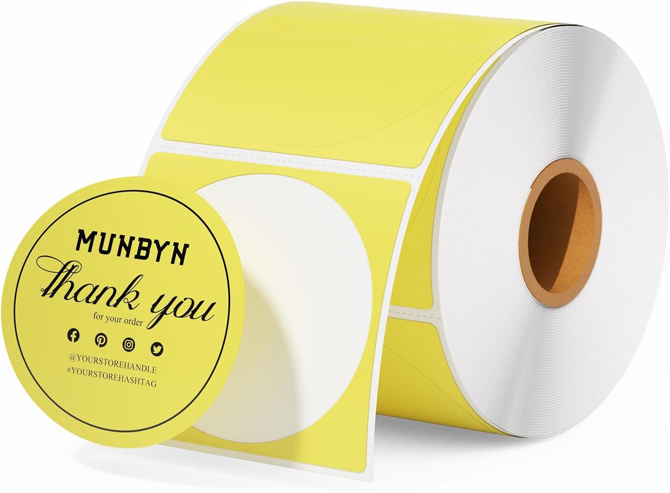 MUNBYN 2"x2" Generic Circle Series Thermal Labels (750/Roll)