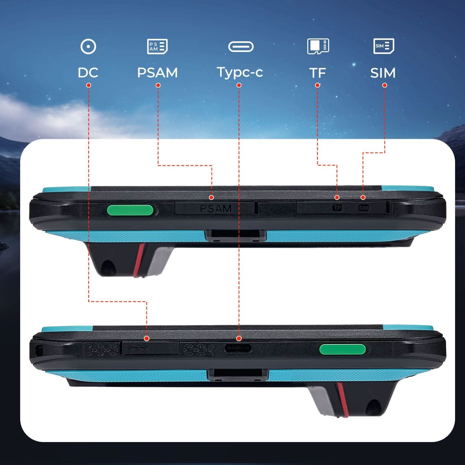 MUNBYN ILT01 Windows scanner tablet with 4GB RAM and 64GB storage, featuring a sleek touchscreen display and portable design.