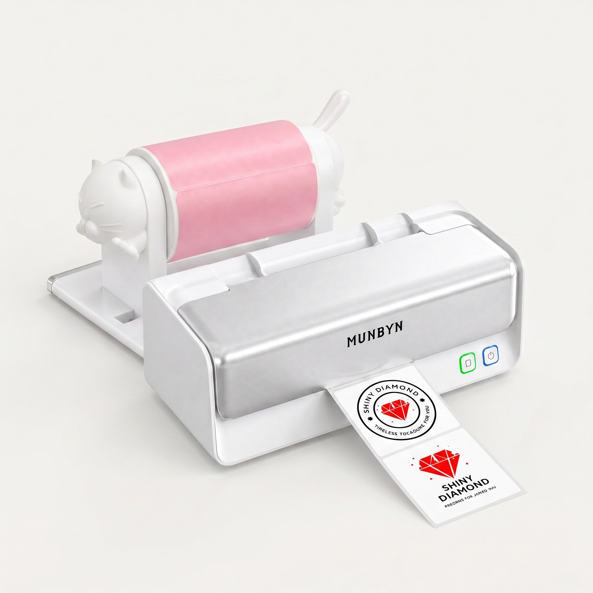 MUNBYN Cat Decor for RW405B Thermal Label Printer Roll Holder