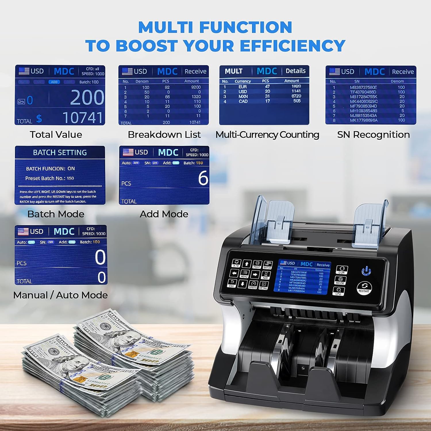 IMC01 Money Counter - MUNBYN