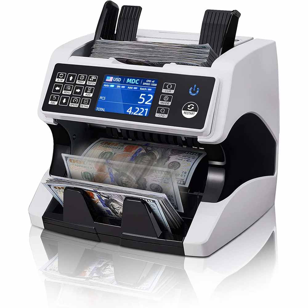 MUNBYN IMC01 Bank-Grade Money Counter | UV/IR/MG Detection for Mixed Bills & Multi-Currency