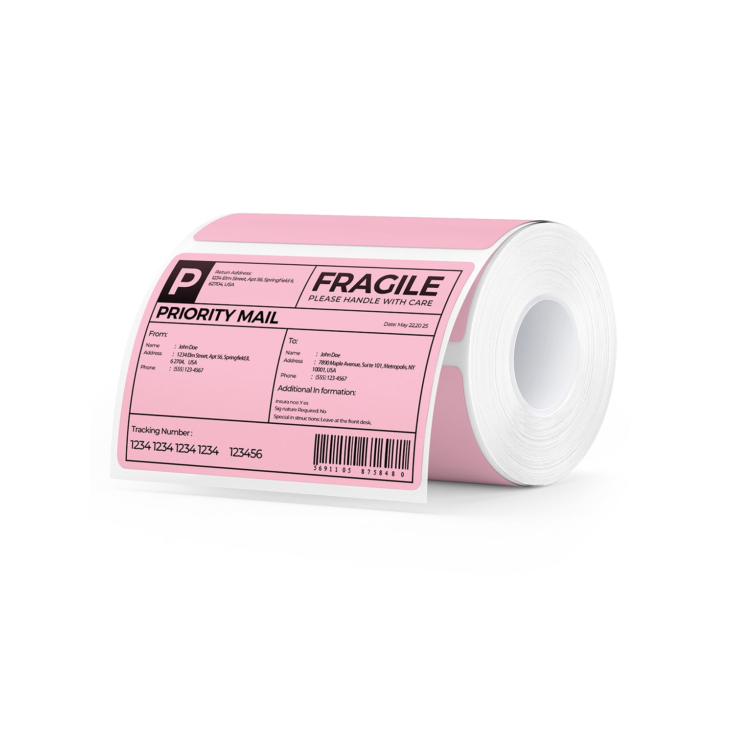 Pack of 4x3 inch rectangle labels printed on MUNBYN label printer paper, showing white labels on a sheet.