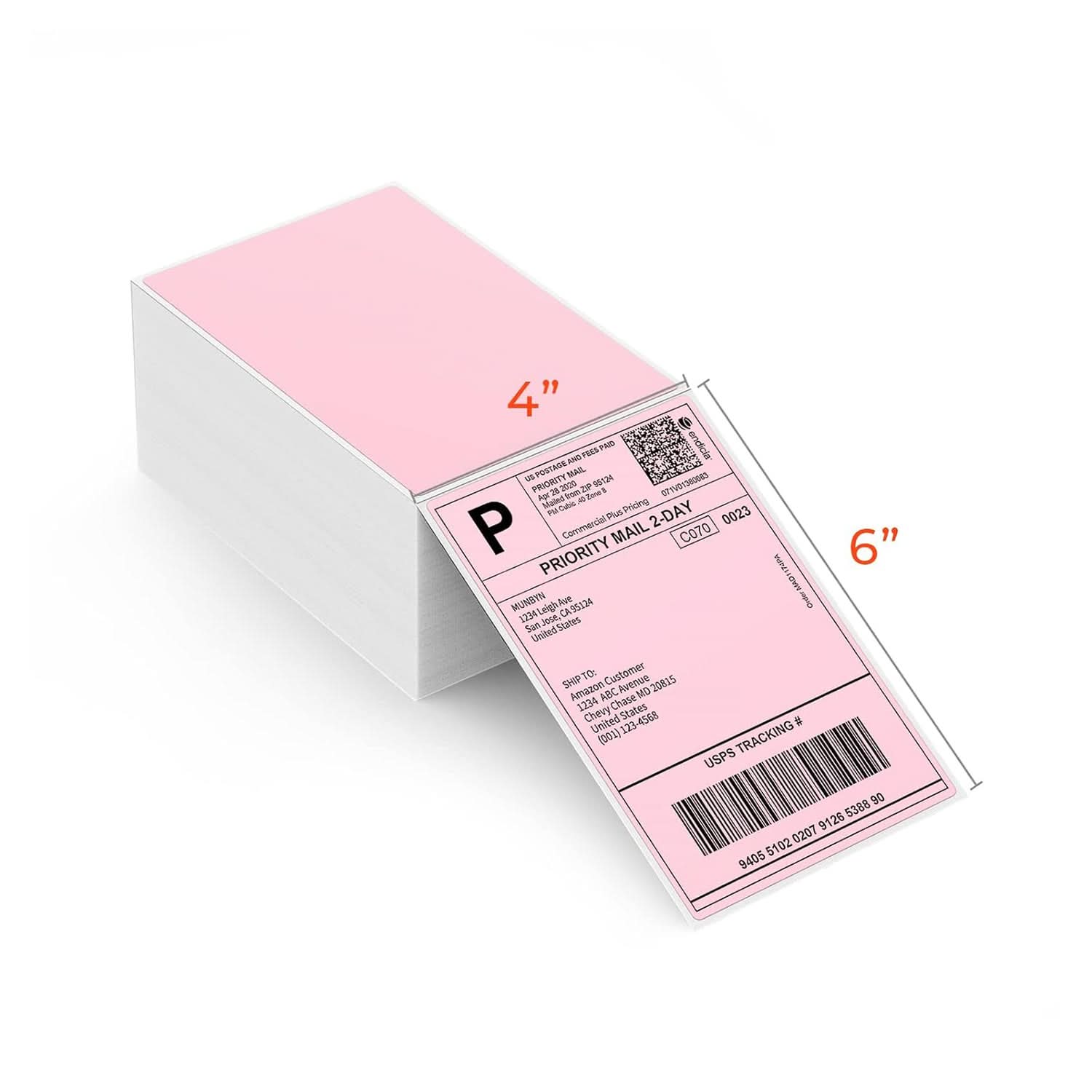 MUNBYN label printer paper roll for test quantity count, compatible with various label printers, shown in the image.