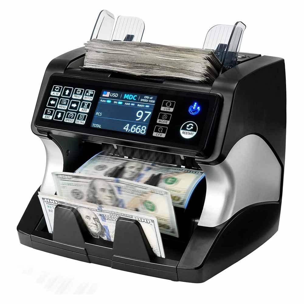 MUNBYN IMC01 Bank-Grade Money Counter | UV/IR/MG Detection for Mixed Bills & Multi-Currency