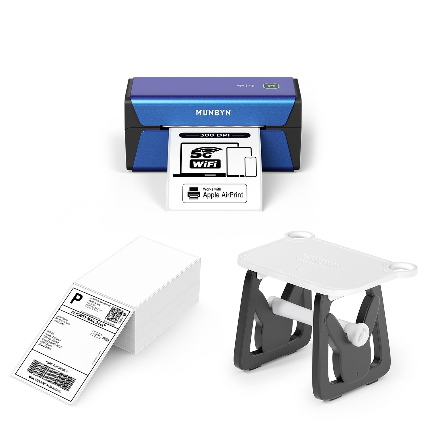 MUNBYN RealWriter 401AP AirPrint Thermal Label Printer Kit