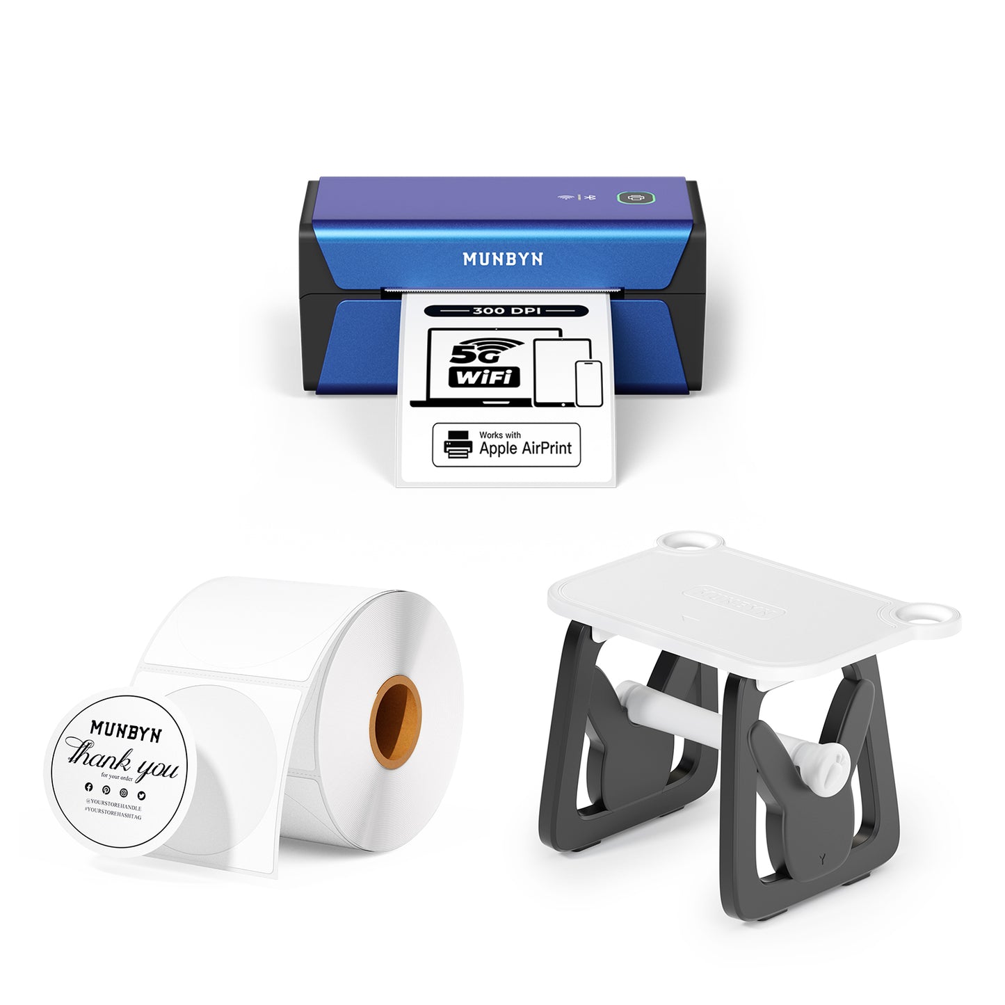 MUNBYN RealWriter 401AP AirPrint Thermal Label Printer Kit
