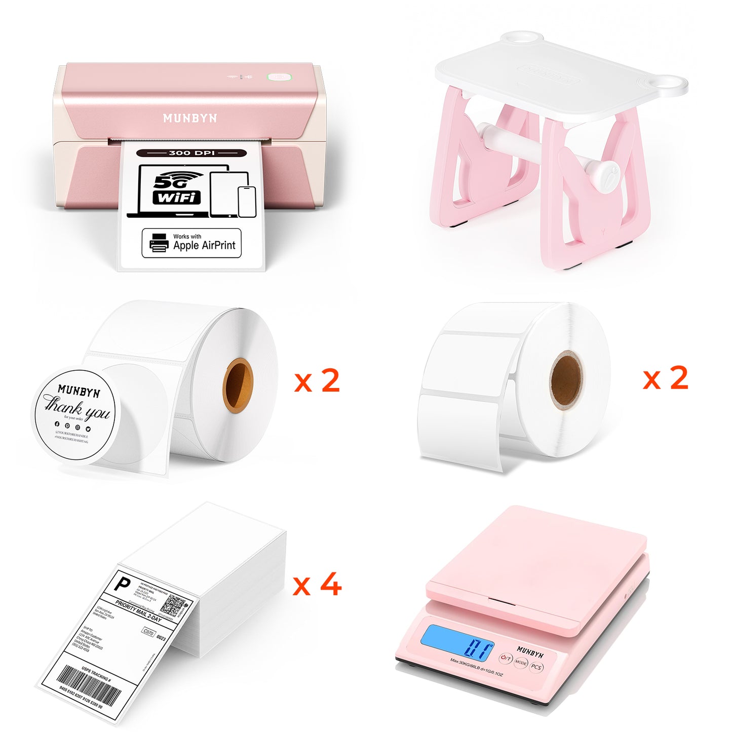 MUNBYN RealWriter 401AP AirPrint Thermal Label Printer Kit