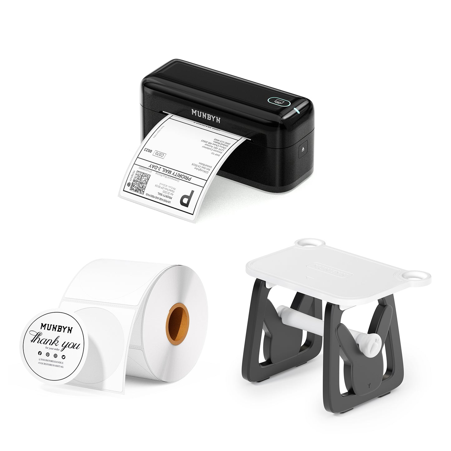 MUNBYN RealWriter 402B Bluetooth Thermal Label Printer Kit