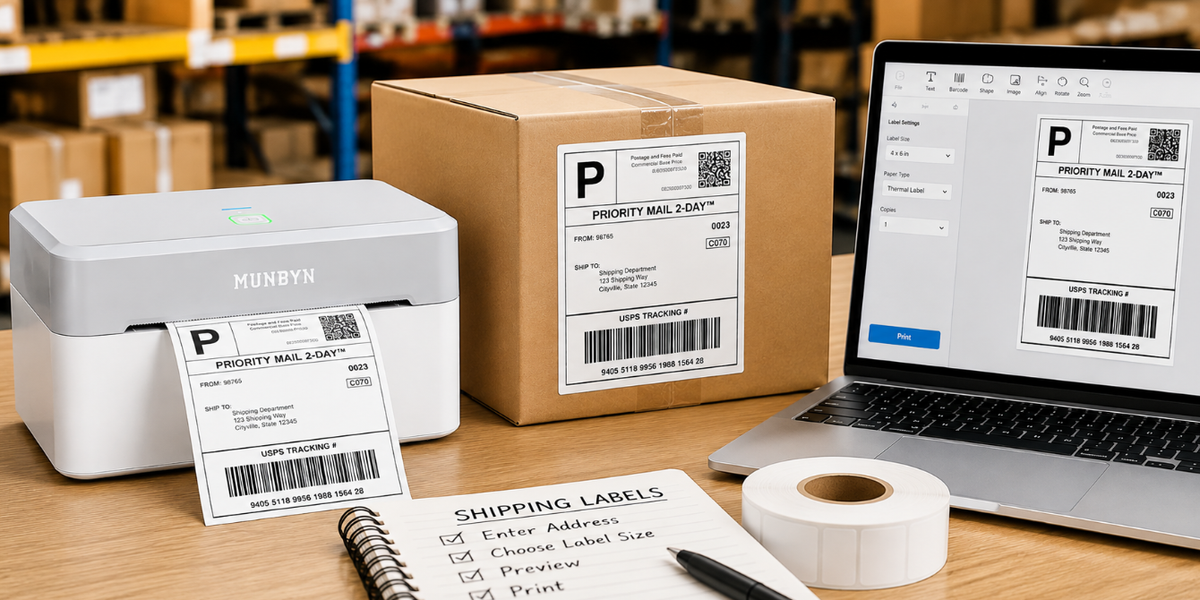 How to Make a Shipping Label with thermal printer