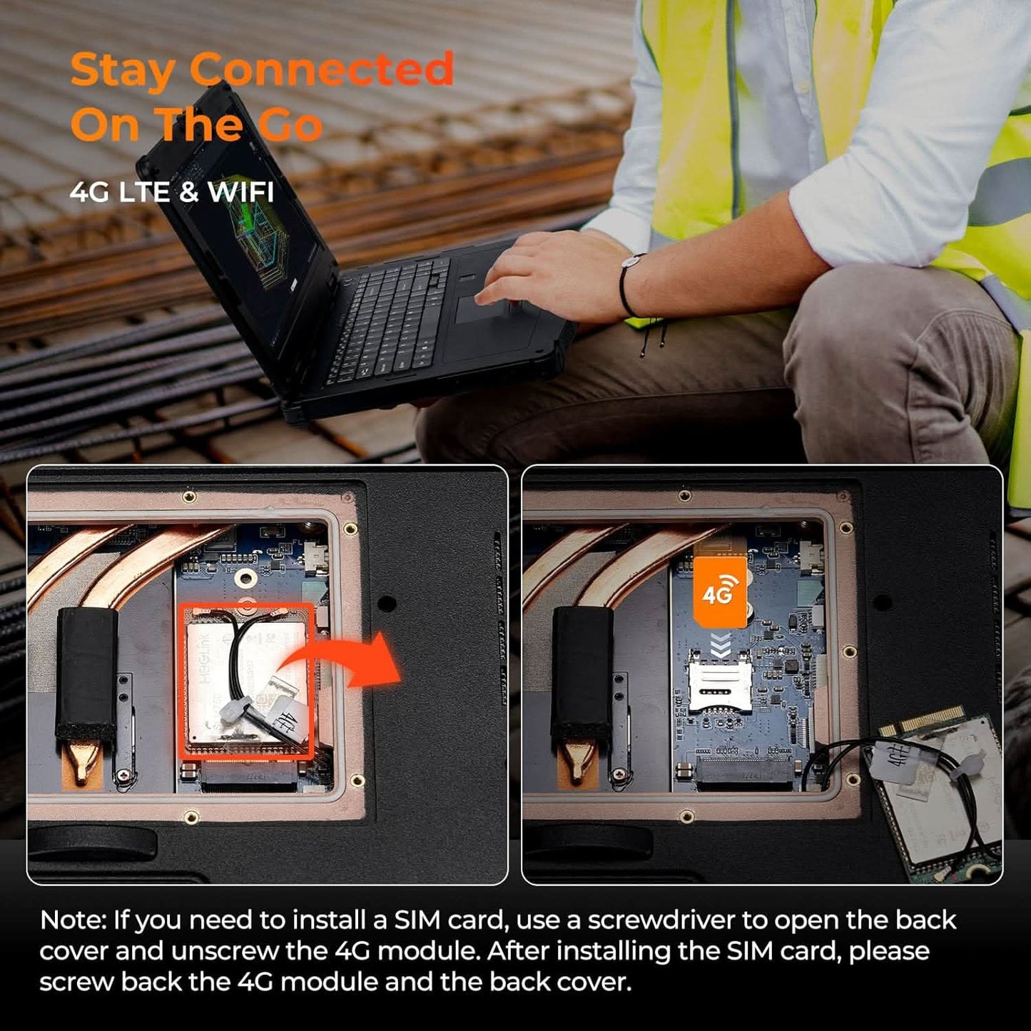 MUNBYN IRX15 15.6" Rugged Laptop Windows 11 Pro, Intel i5-1135G7, 16GB+512GB