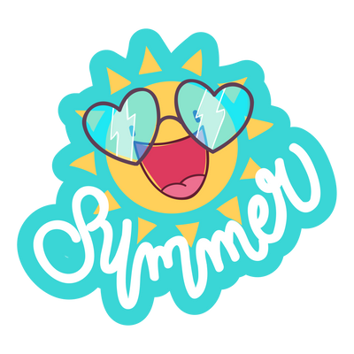 Summer-themed sticker