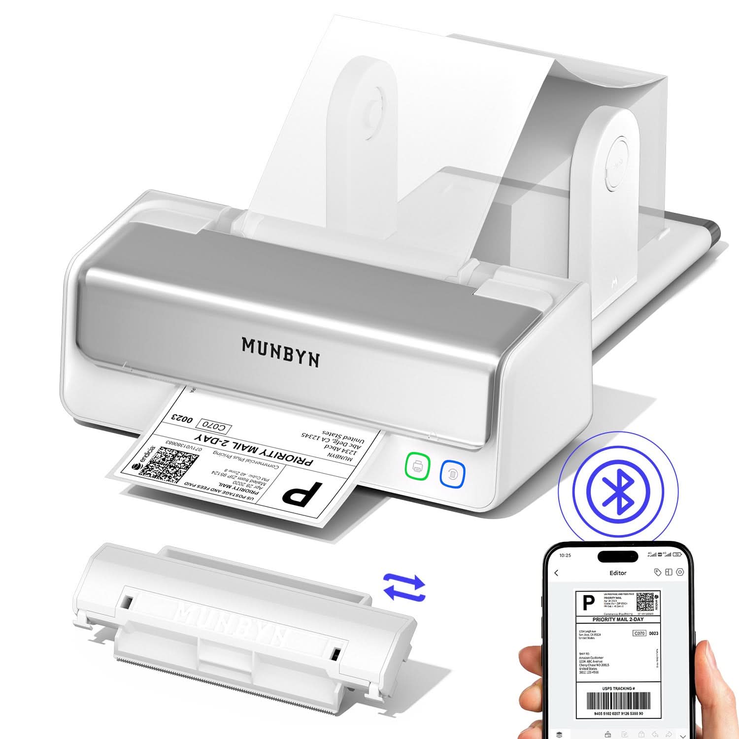 MUNBYN 405B Bluetooth Label Printer