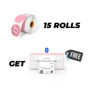 Free Printer with Your Purchase of 15 Rolls/Stacks of Thermal Labels