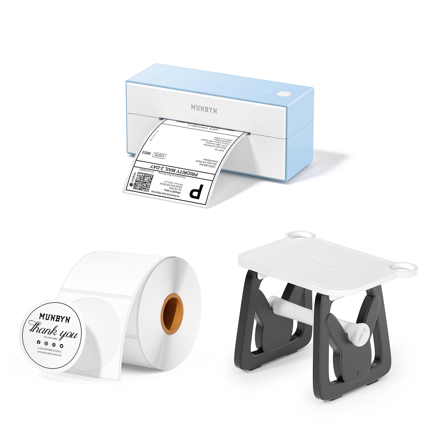 MUNBYN RealWriter 129B Bluetooth Thermal Label Printer Kit