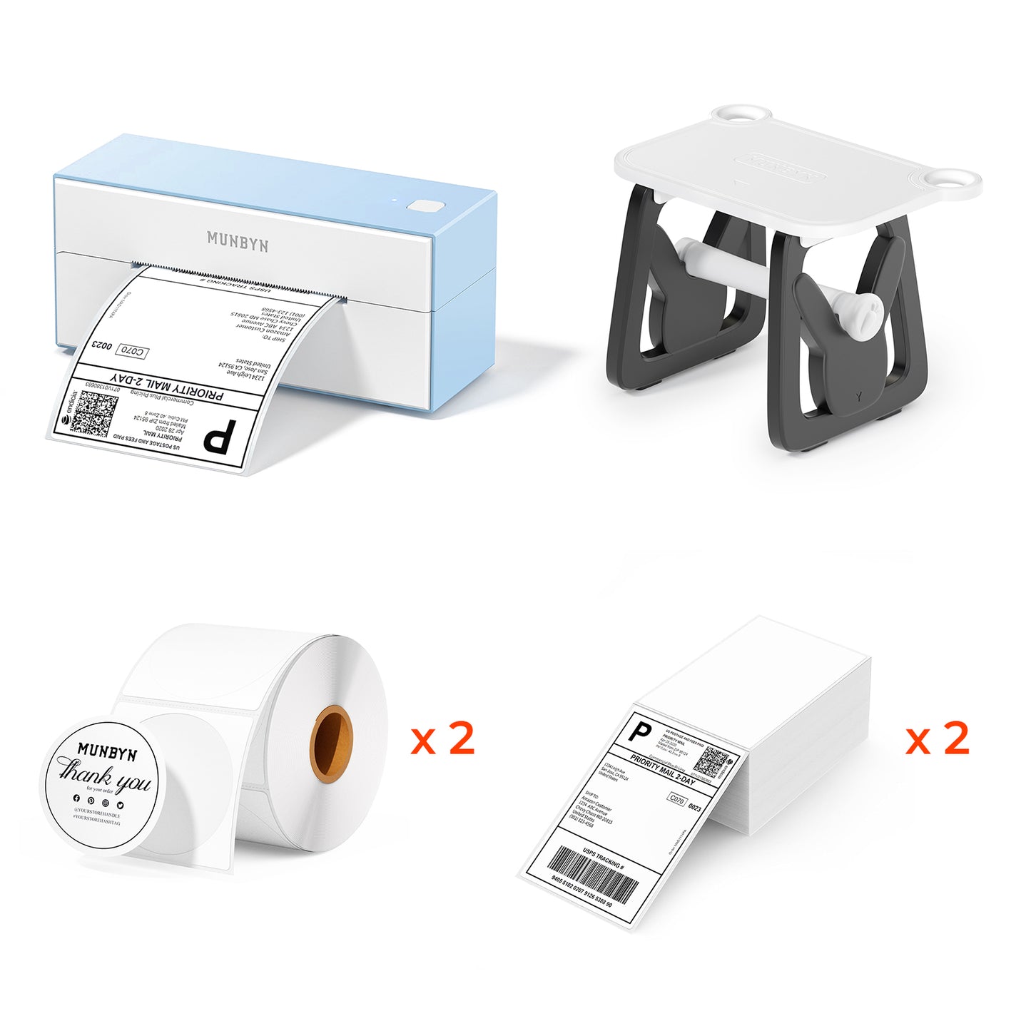 MUNBYN RealWriter 129B Bluetooth Thermal Label Printer Kit