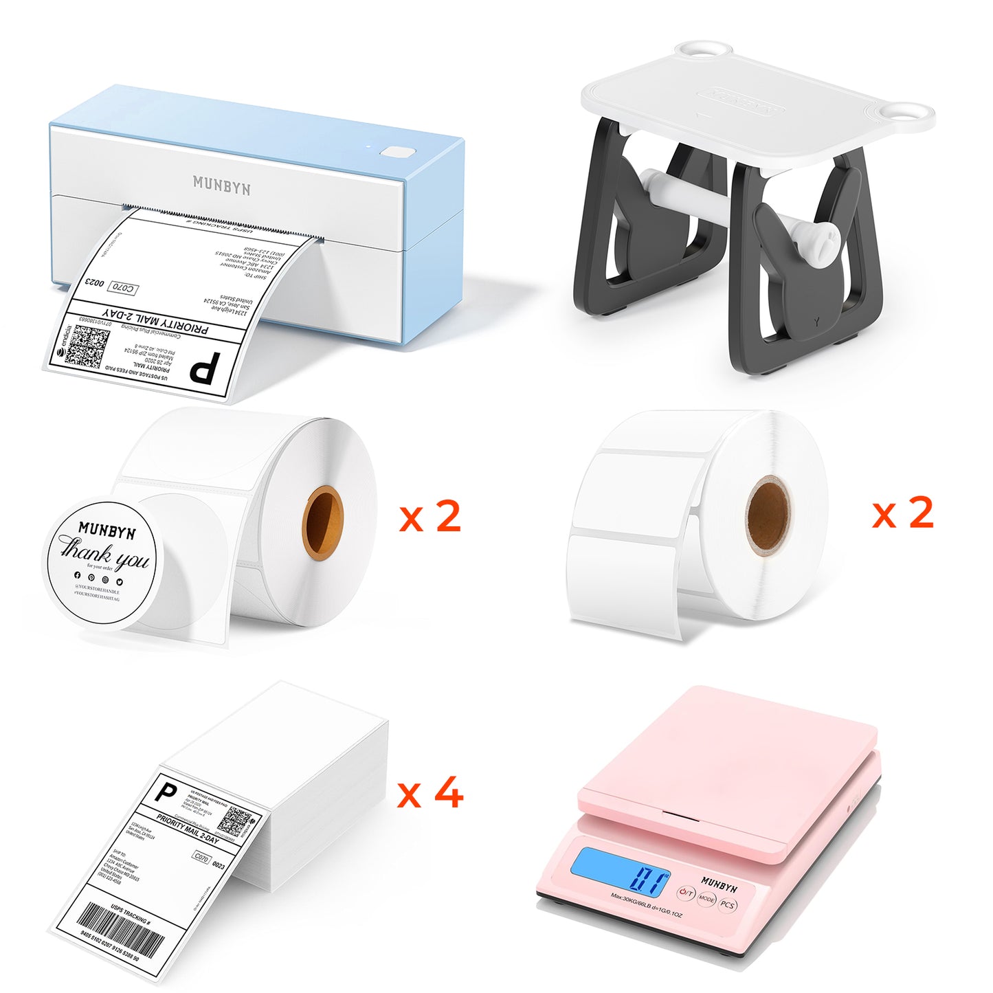 MUNBYN RealWriter 129B Bluetooth Thermal Label Printer Kit