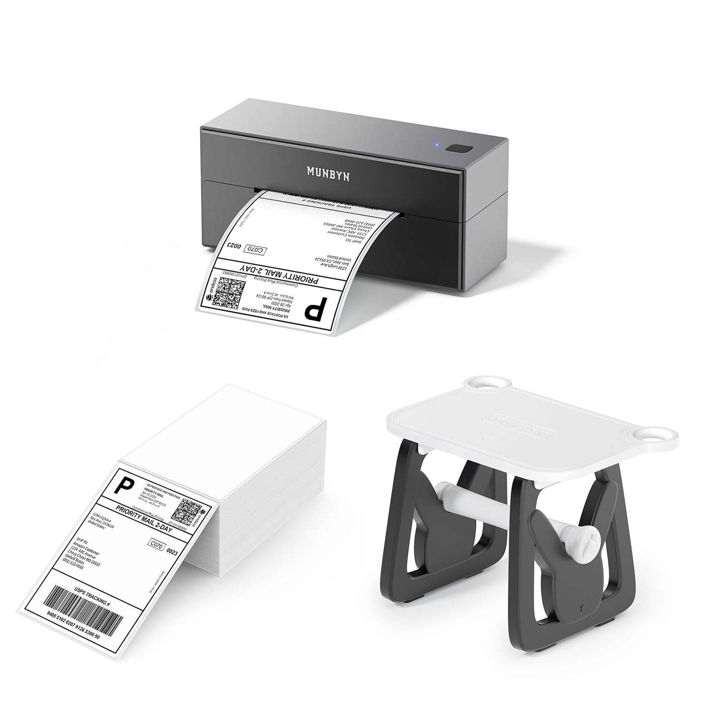 MUNBYN RealWriter 129B Bluetooth Thermal Label Printer Kit
