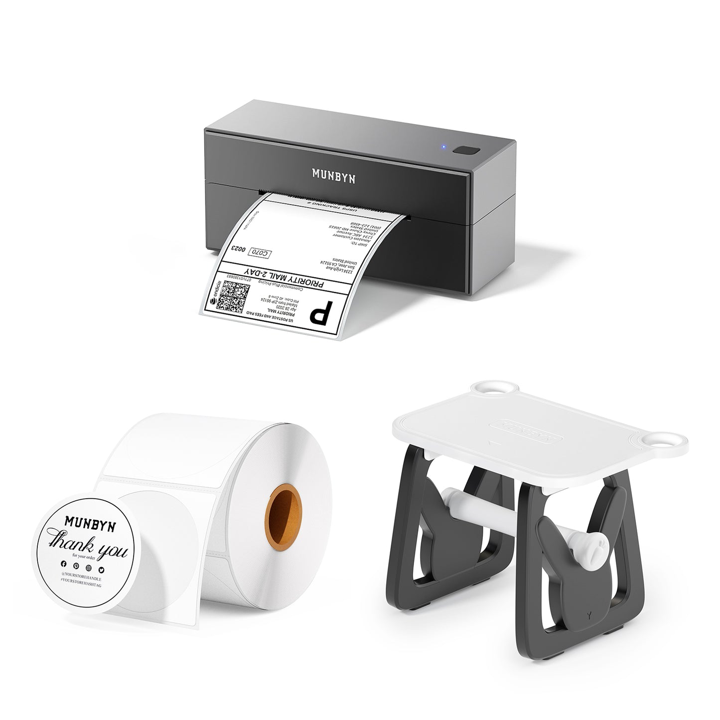 MUNBYN RealWriter 129B Bluetooth Thermal Label Printer Kit