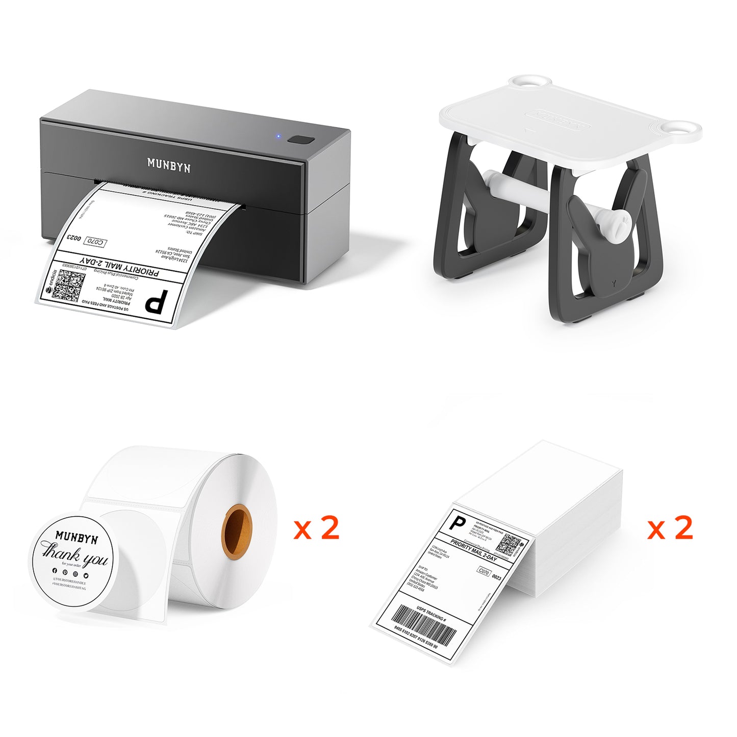MUNBYN RealWriter 129B Bluetooth Thermal Label Printer Kit