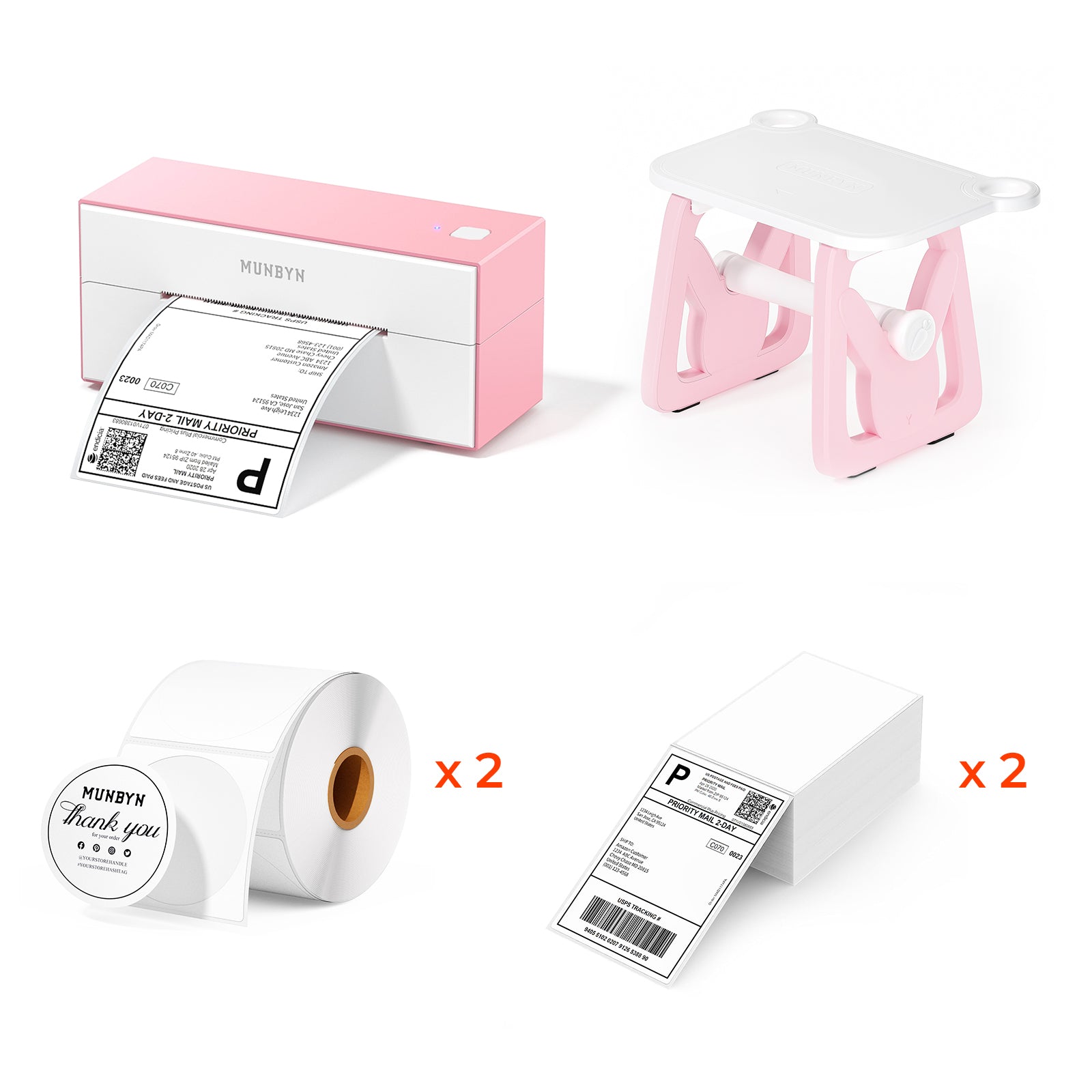 MUNBYN RealWriter 129B Bluetooth Thermal Label Printer Kit