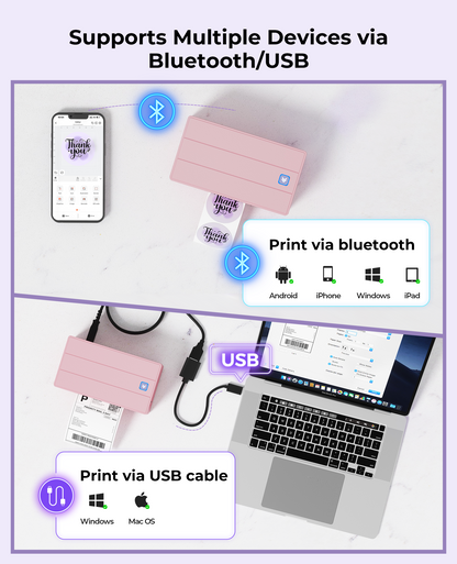 MUNBYN RealWriter 130B Bluetooth Thermal Label Printer