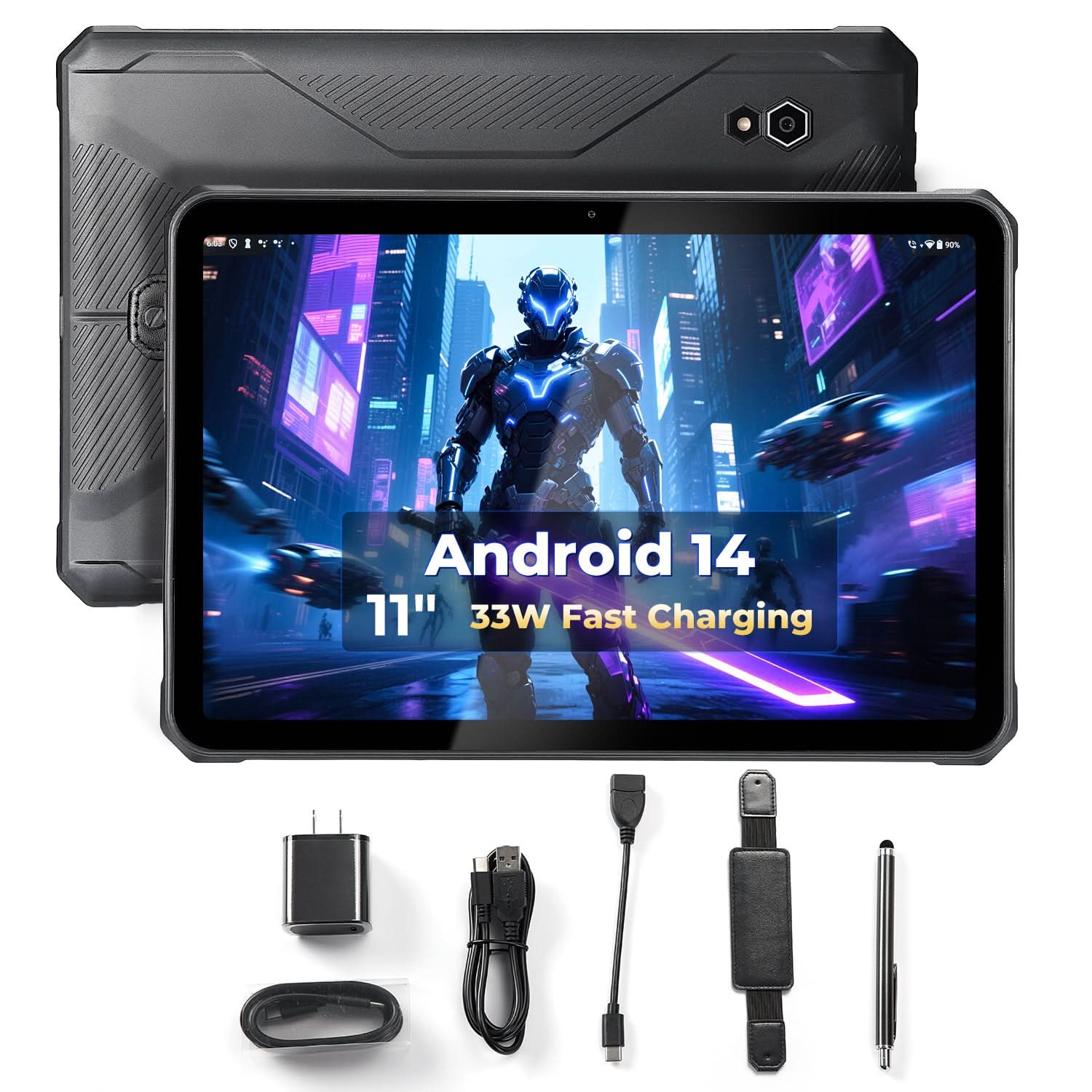 MUNBYN ILT02 11-inch Android 14 Rugged Tablet 