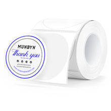 MUNBYN 2" Round Dual Color Blue&Black Thermal Labels 150/Roll