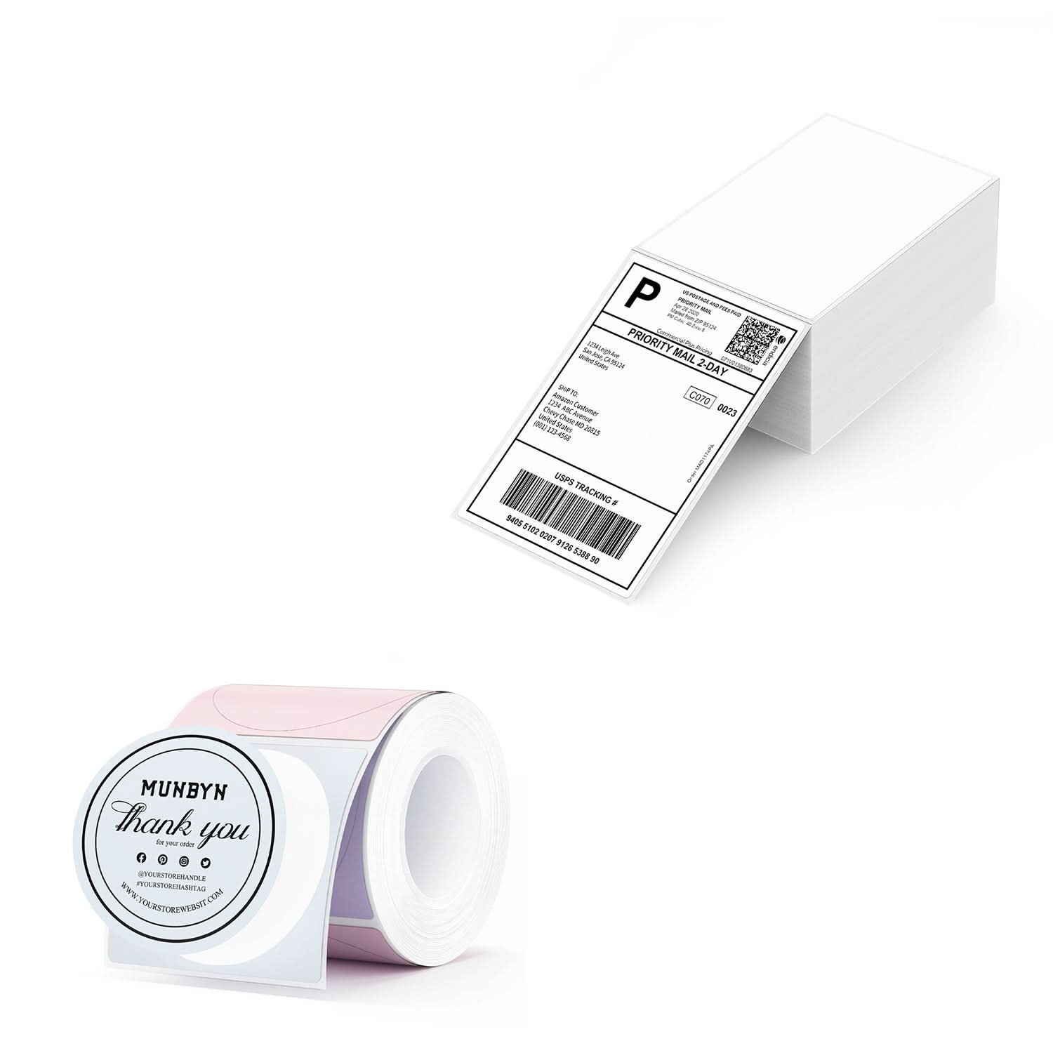 MUNBYN Beauty Packaging Label Kit for Custom Packaging