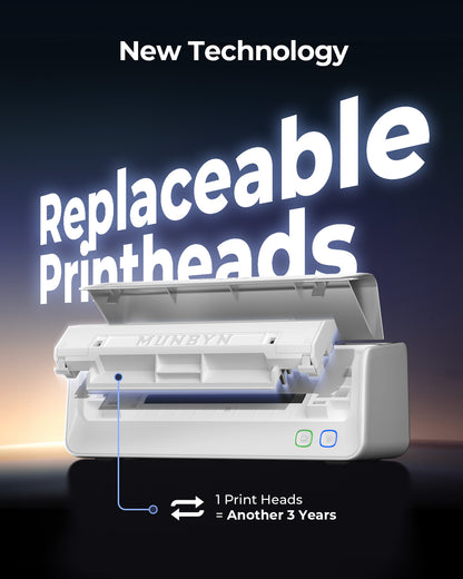 Replaceable printhead label printer