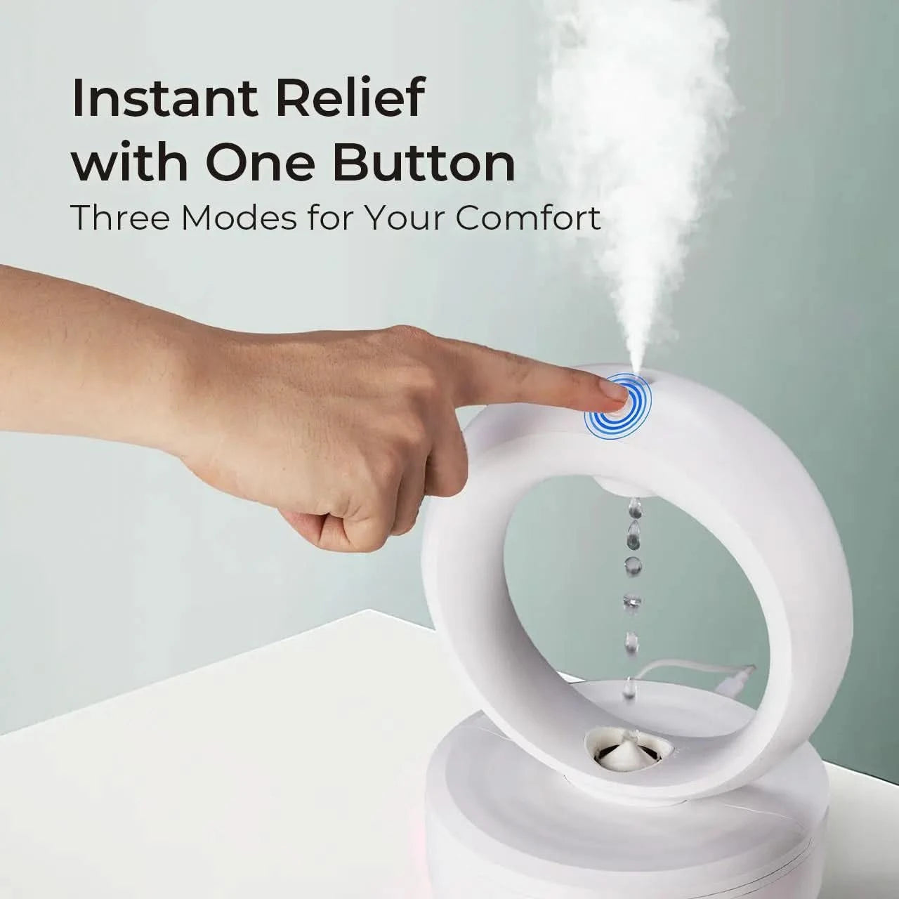 MUNBYN Anti-Gravity Water Drop Humidifier