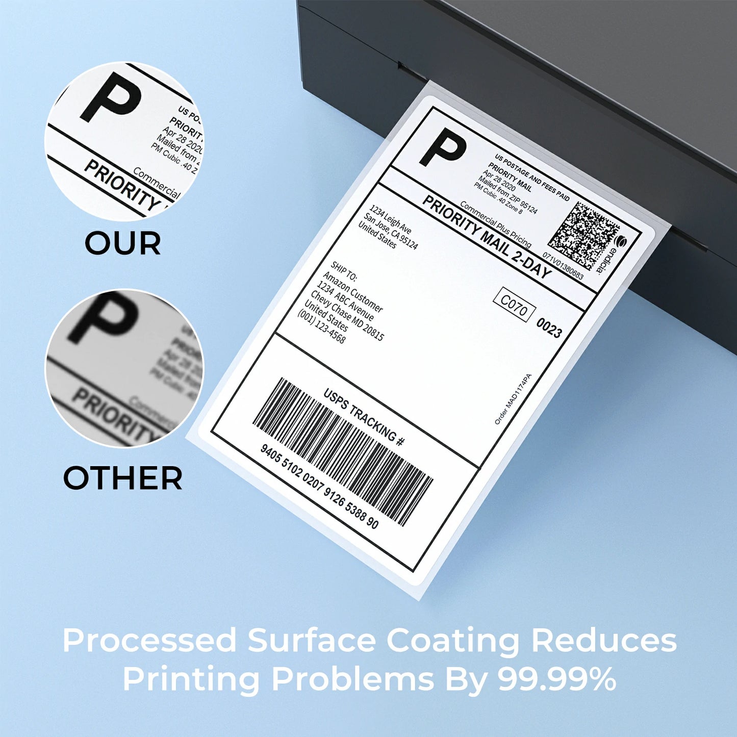 MUNBYN 4"x6" Direct Thermal Shipping Labels (500/Roll)