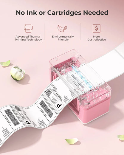 MUNBYN P941B Bluetooth thermal printer doesn't need  ink or cartridges.