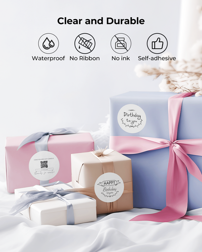 MUNBYN RealWriter 941BP Bluetooth Printer, Circle Labels & 3-in-1 Holder Candle Kit