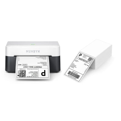 MUNBYN RW403B Bluetooth Thermal Label Printer Starter Bundle