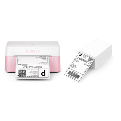 MUNBYN RW403B Bluetooth Thermal Label Printer Starter Bundle
