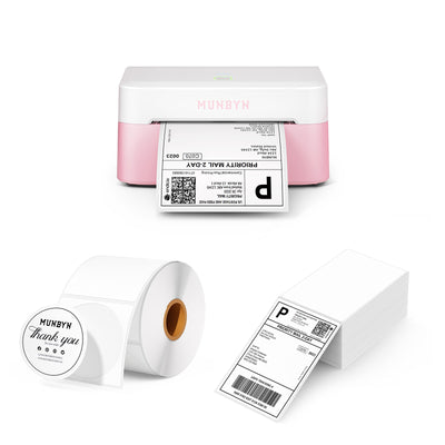 MUNBYN RW403B Bluetooth Thermal Label Printer Kit for Shipping and Product Labels