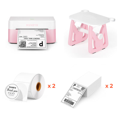 MUNBYN RW403B Bluetooth Thermal Label Printer Kit for Shipping and Product Labels