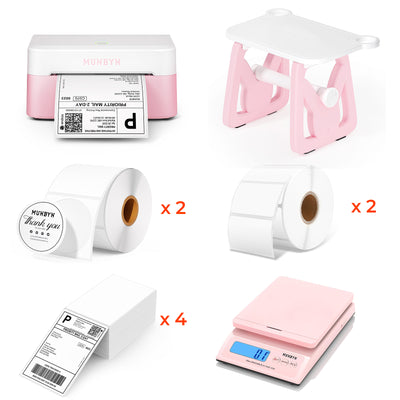 MUNBYN RW403B Bluetooth Thermal Label Printer Kit for Shipping and Product Labels