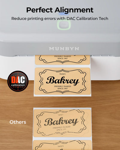 MUNBYN RealWriter 403B Bluetooth Printer & 4x2 Labels Handmade Product Starter Kit