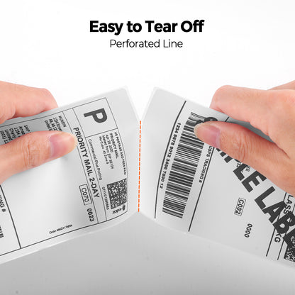 MUNBYN 3”x5" Generic Rectangle Series Fan-Fold Direct Thermal Shipping Labels (500/Stack)