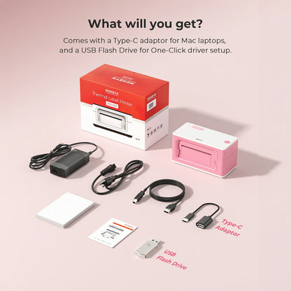 MUNBYN RealWriter 941B Bluetooth Thermal Label Printer Kit