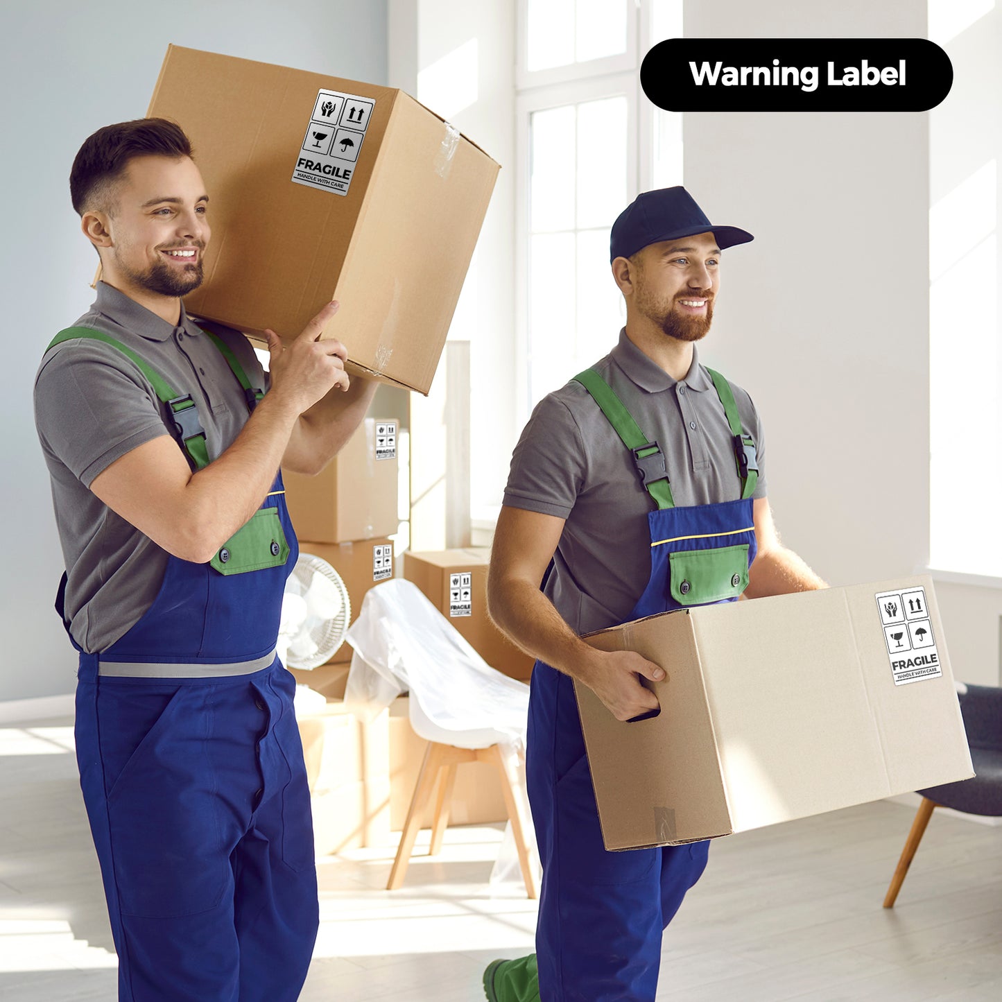MUNBYN 3”x5" Generic Rectangle Series Fan-Fold Direct Thermal Shipping Labels (500/Stack)